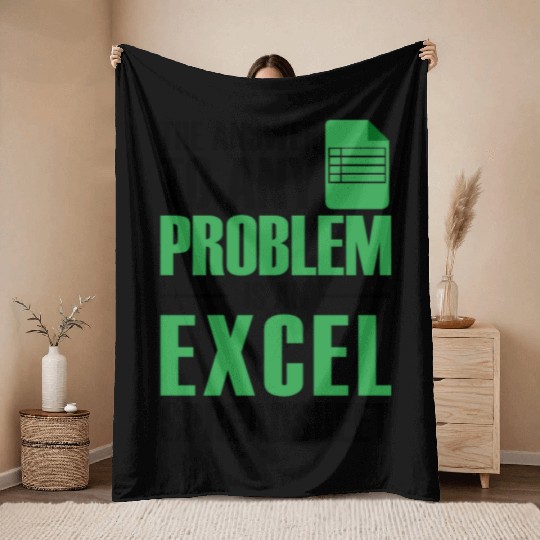 Answer To Any Problem Excel Spreadsheet Accountant Throw Blankets