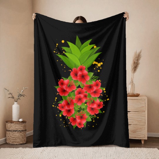 Hibiscus Throw Blankets