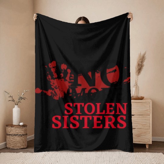 No MS Sisters/MMIW Girl Native American Throw Blankets