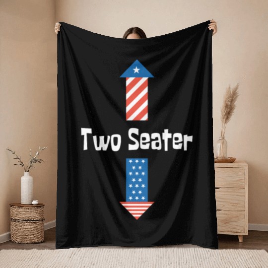 4th Of July Dirty For Men Adult Humor Two Seater Throw Blankets