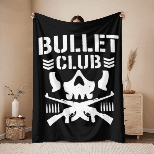 bullet club Throw Blankets