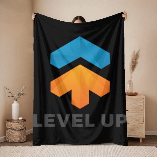 level up Throw Blankets