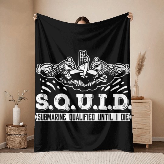 Us Military Submarine Gift For A Veteran Submarine Throw Blankets