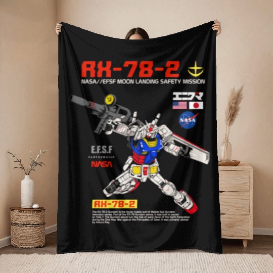 Rx-78-2 Gundam Throw Blankets