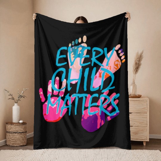 Every Child Matters Colored Throw Blankets