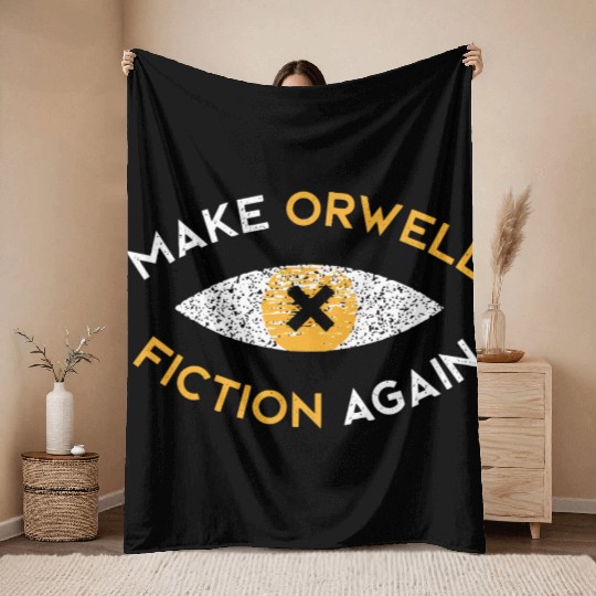 Make Orwell fiction again Philosophy Throw Blankets