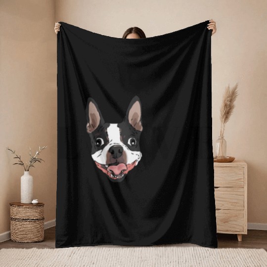 Boston Terrier Lover Cute Boston Terrier Dog Lover Throw Blankets