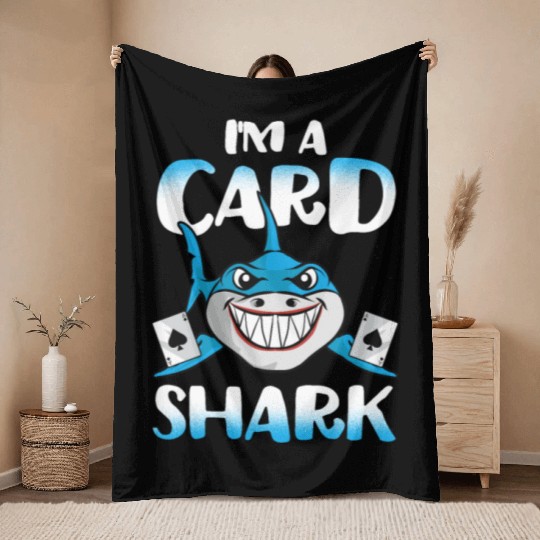 Poker - Card Shark Casino Gamble - Beach Throw Blankets