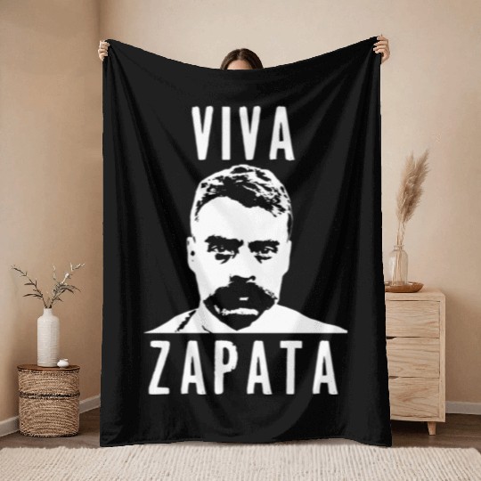 Viva Emiliano Zapata Mexican Revolution Hero Throw Blankets