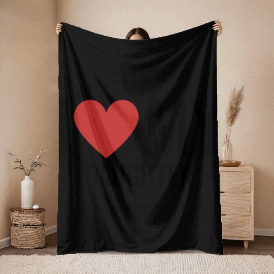 I Love My Daughter Throw Blankets