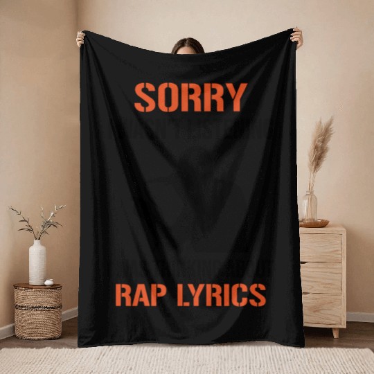 Rapper MC Hip Hop Rap Lyrics Freestyle Quote Throw Blankets