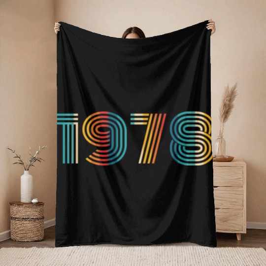1978 Vintage Birthday since in 1978 Throw Blankets
