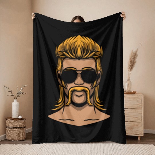 Mullet Pride Redneck Throw Blankets