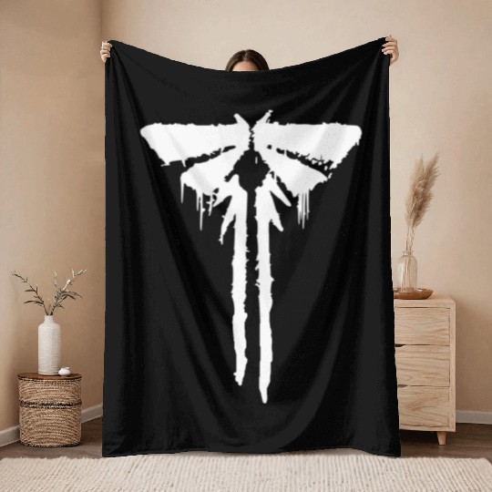 fireflies white Throw Blankets