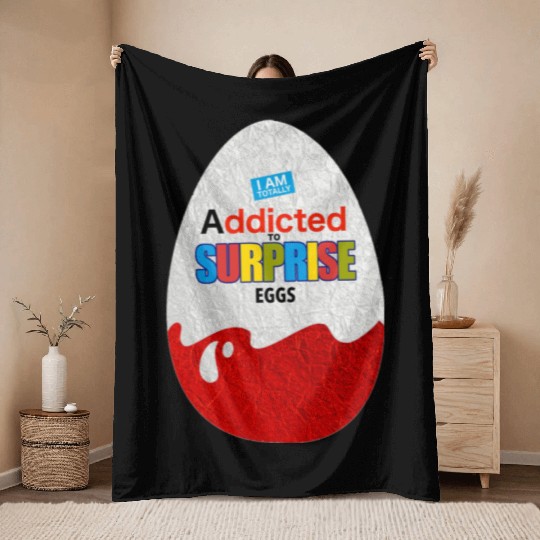 Delicious Schokobons Kinder Egg Throw Blankets