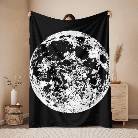 Full Moon Throw Blankets