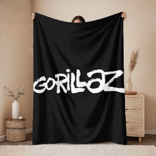 gorilla ape Throw Blankets