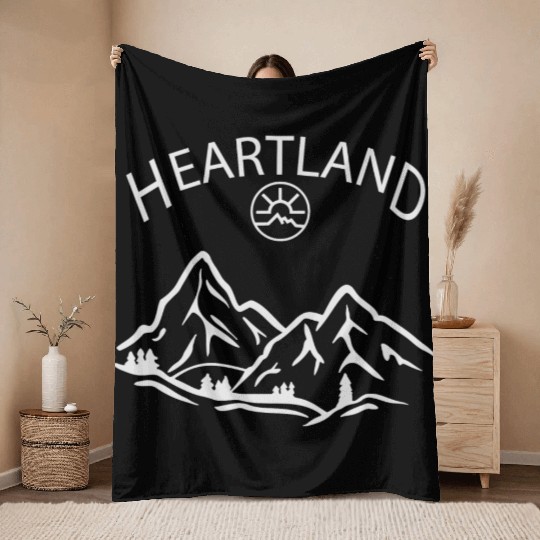 heartland ranch, heartland Throw Blankets