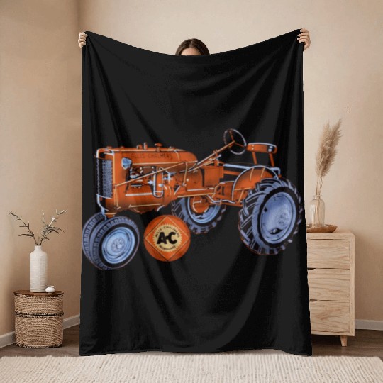 Allis Chalmers Tractor USA Throw Blankets