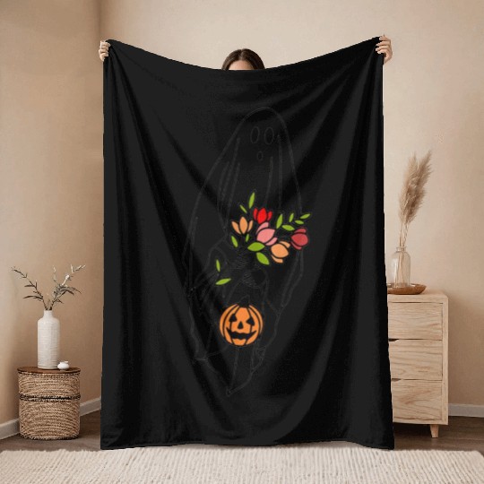 Halloween Ghost Party Autumn Trick Pumpkin Gift Throw Blankets