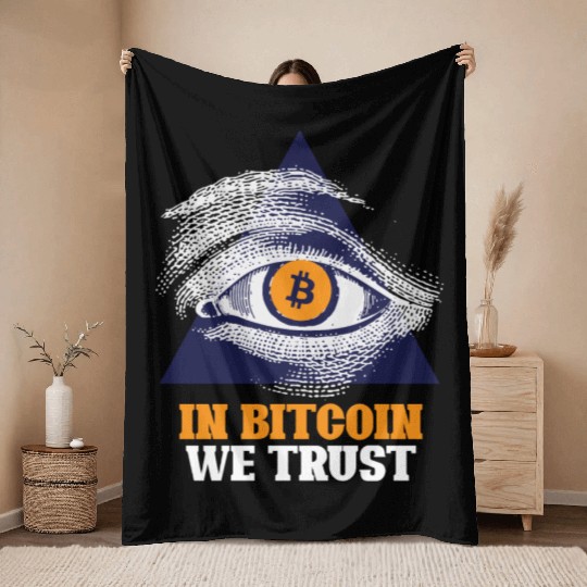Bitcoin Crypto Blockchain Cryptocurrency BTC Lover Throw Blankets