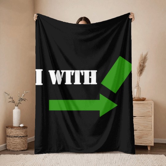 I with a green card Throw Blankets