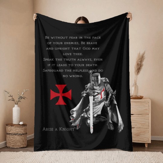 Knights Templar Glory Of God Gifts Throw Blankets