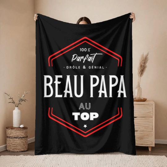 Beau papa parfait et au top Throw Blankets