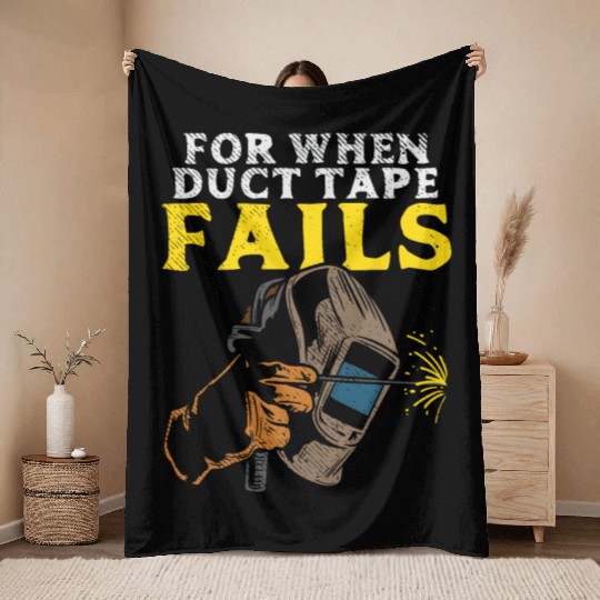 Welding Welder Steel Worker Ironworker Metal Throw Blankets