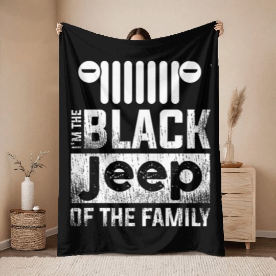 I'm The Black Jeep of The Family Throw Blankets