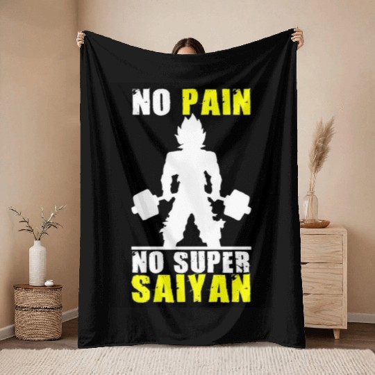 Anime Gym demon Throw Blankets