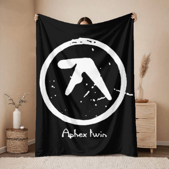 Aphex Twin Logo Throw Blankets