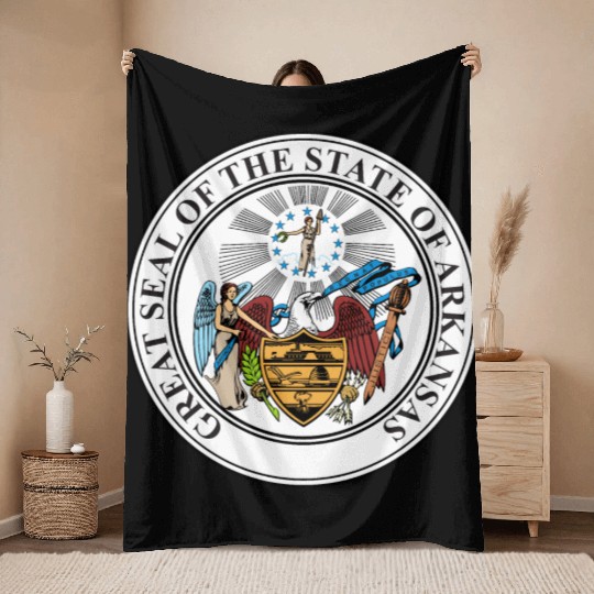 Great Seal of Arkansas Throw Blankets