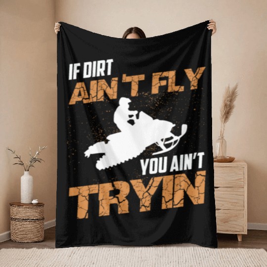 Dirt Bike Rider Gift Supercross MX Motocross Ride Throw Blankets