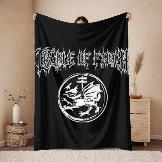 cradle of filth Throw Blankets