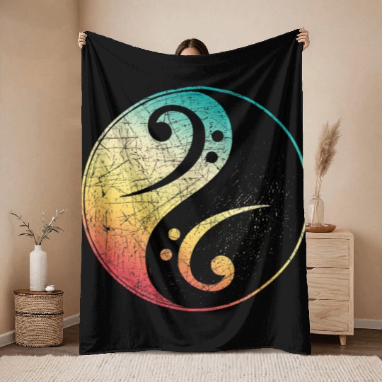 Bass Guitar Player Musical Instrument Bass Guitar Throw Blankets
