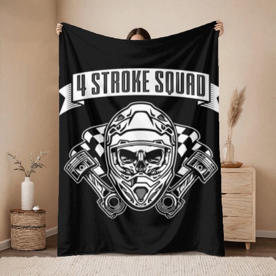 Dirt Bike MX Motocross Supercross Throw Blankets