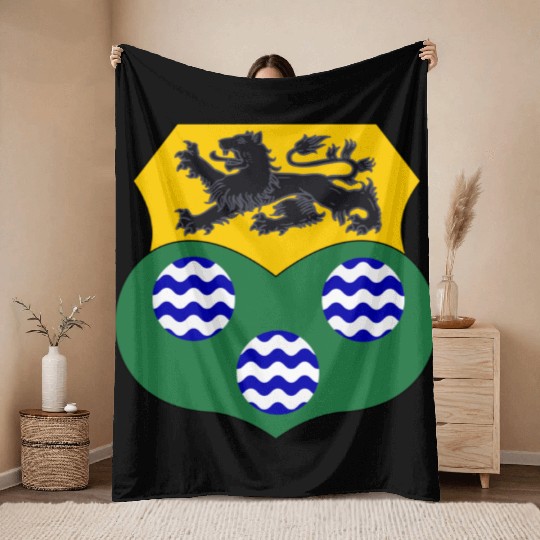 Coat of Arms of County Leitrim, Ireland Throw Blankets