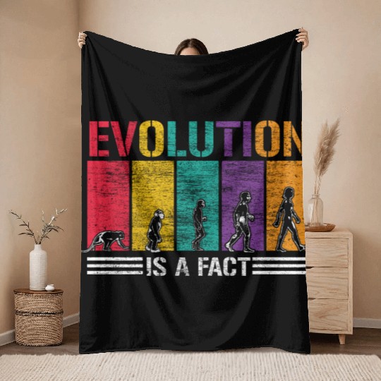 Evolution Development Throw Blankets