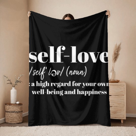 SELF LOVE DEFINED Throw Blankets