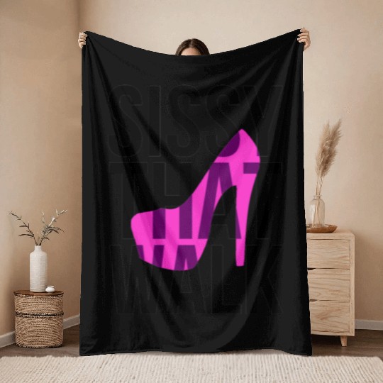 Sissy That Walk png Throw Blankets