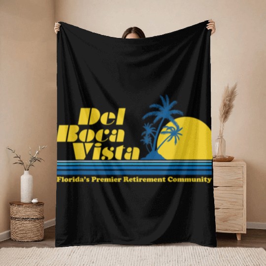 Del Boca Vista Retirement Community Funny No 2376 Throw Blankets