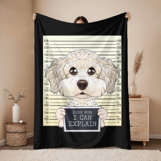 Dear Mom I Can Explain I Bichon Frise Mom I Bichon Throw Blankets
