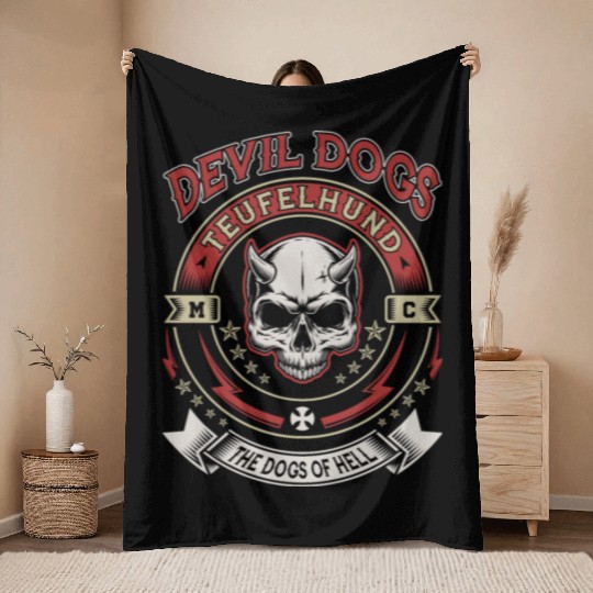 US Marines Corps Army Veterans Air Force Throw Blankets