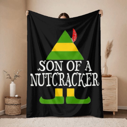 Son of a nutcracker Throw Blankets