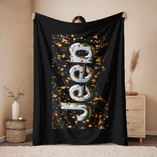 Jeep Emblem gold Throw Blankets