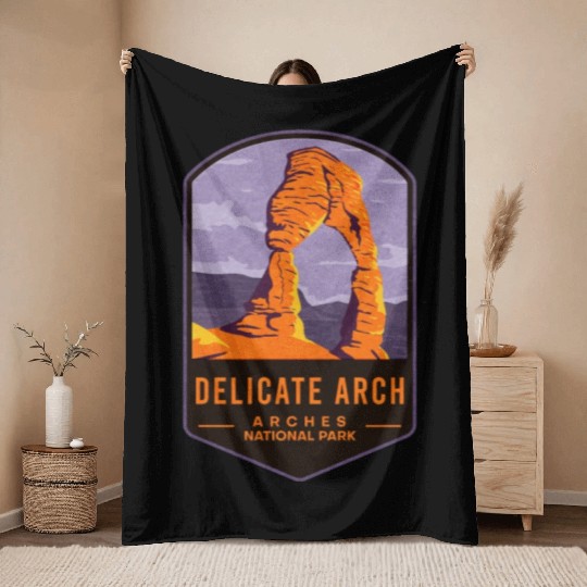 Delicate Arch Arches National Park Throw Blankets