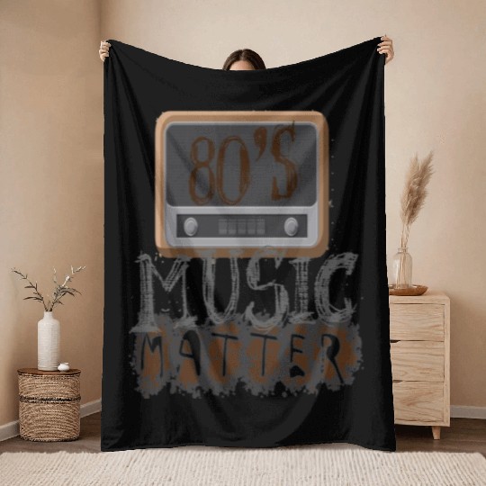 80s music lover 80s music matters3 Throw Blankets