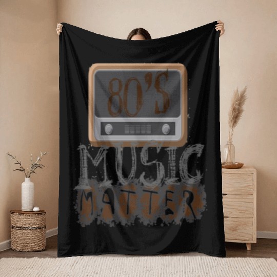 80s music lover 80s music matters3 Throw Blankets