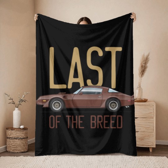 Last of the Breed Heritage Brown w Gold Graphics Throw Blankets